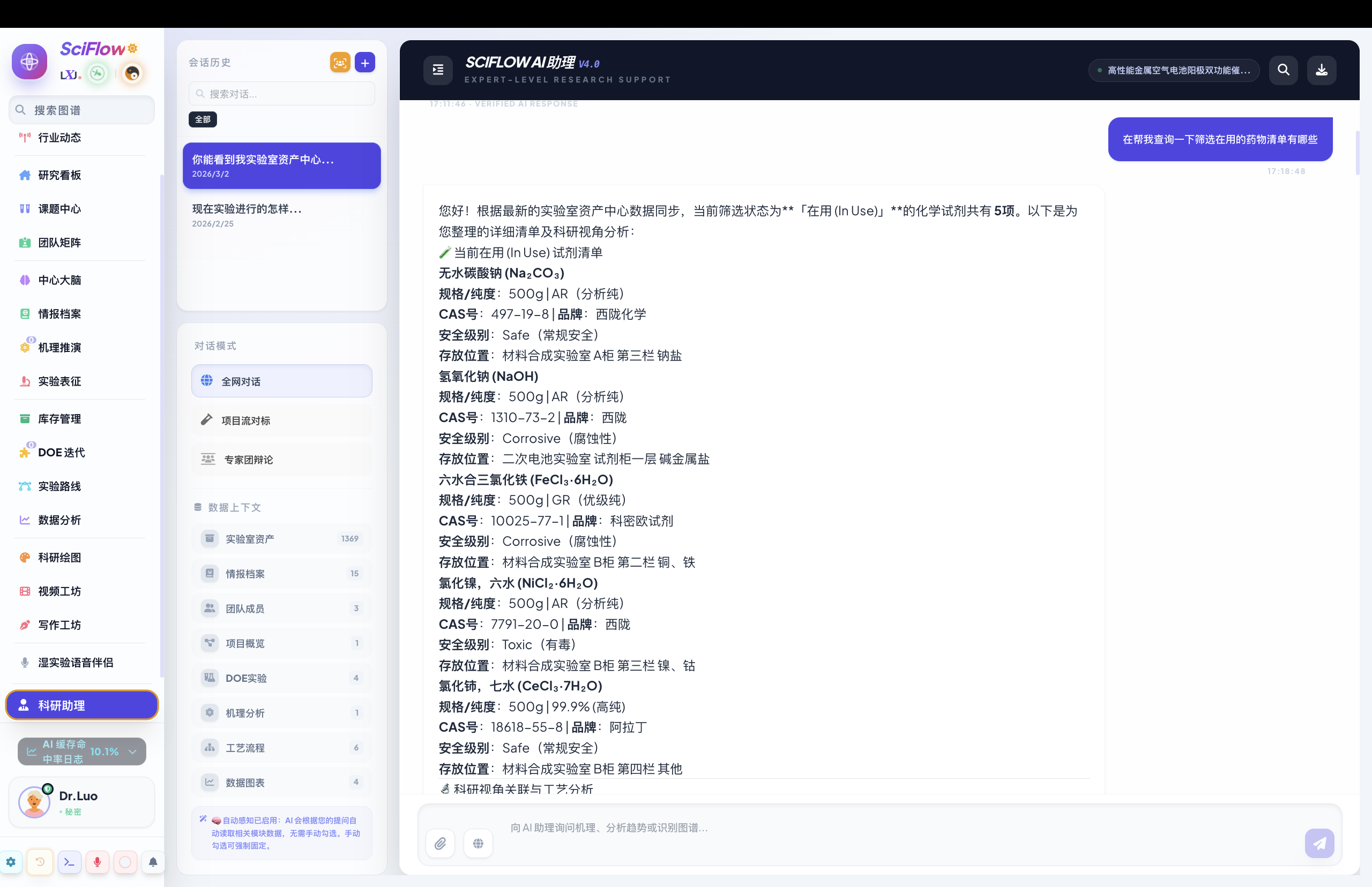 SciFlow Pro 插件库与 AI 助手界面截图